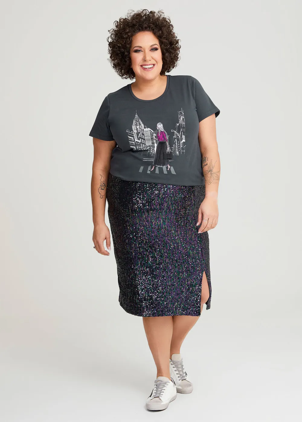 Sequin Pencil Skirt