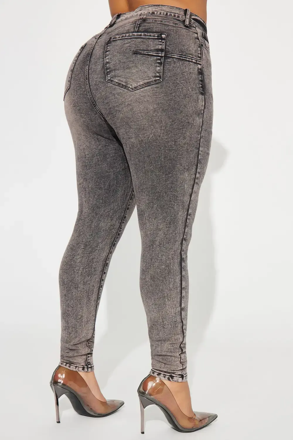 Raquel Sculpting Stretch Skinny Jeans - Acid Wash Black