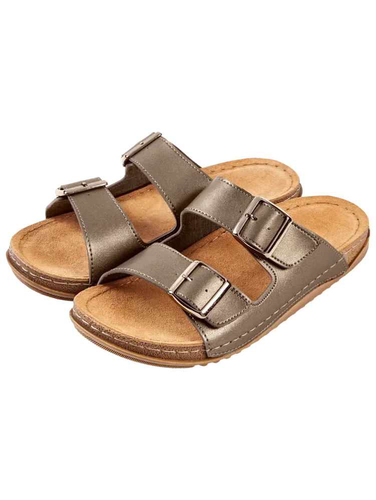 Women's Classic Leather Strap Sandals With Arch Support