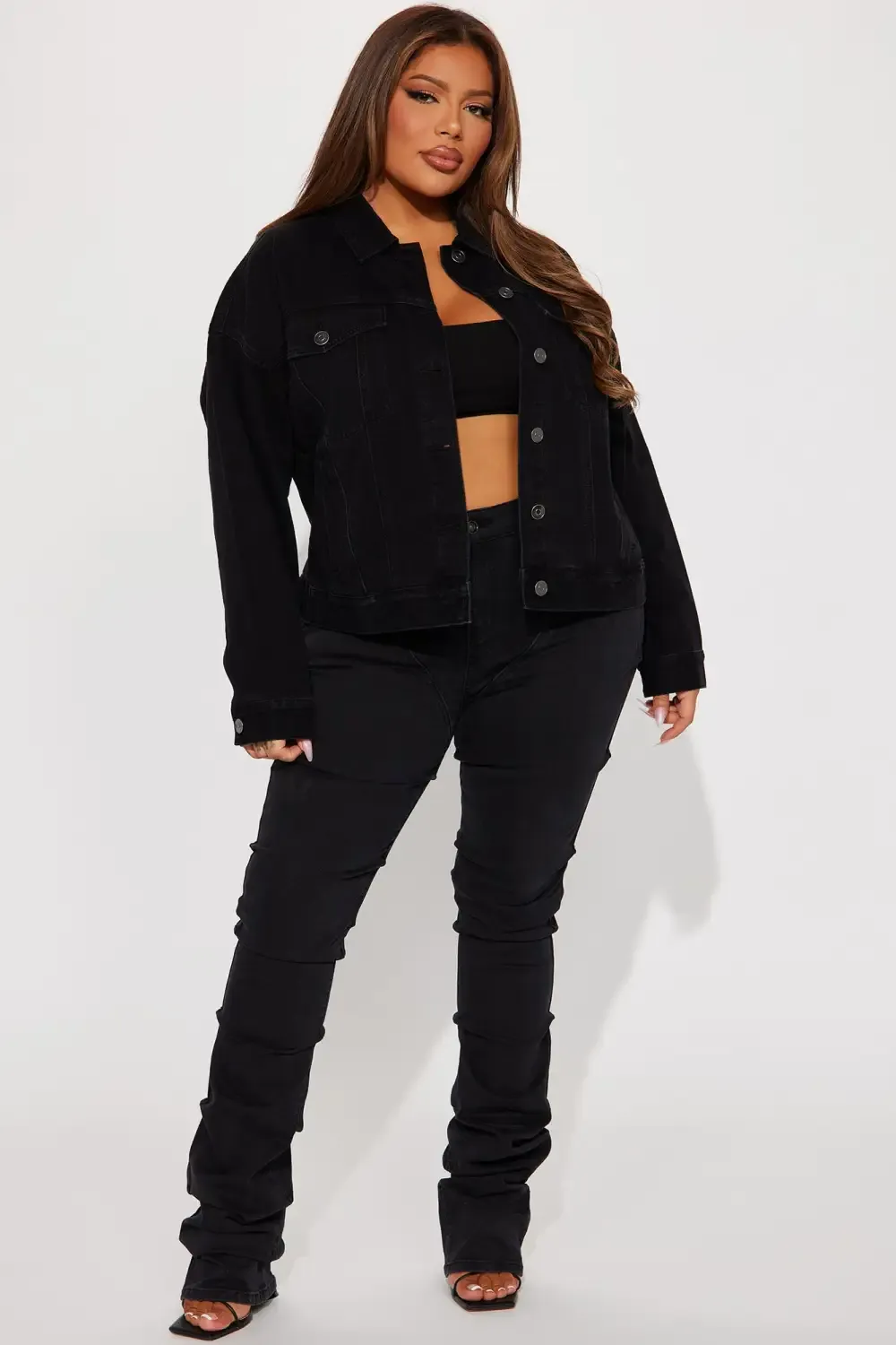 High Standards 90's Boyfriend Denim Trucker Jacket - Black Wash