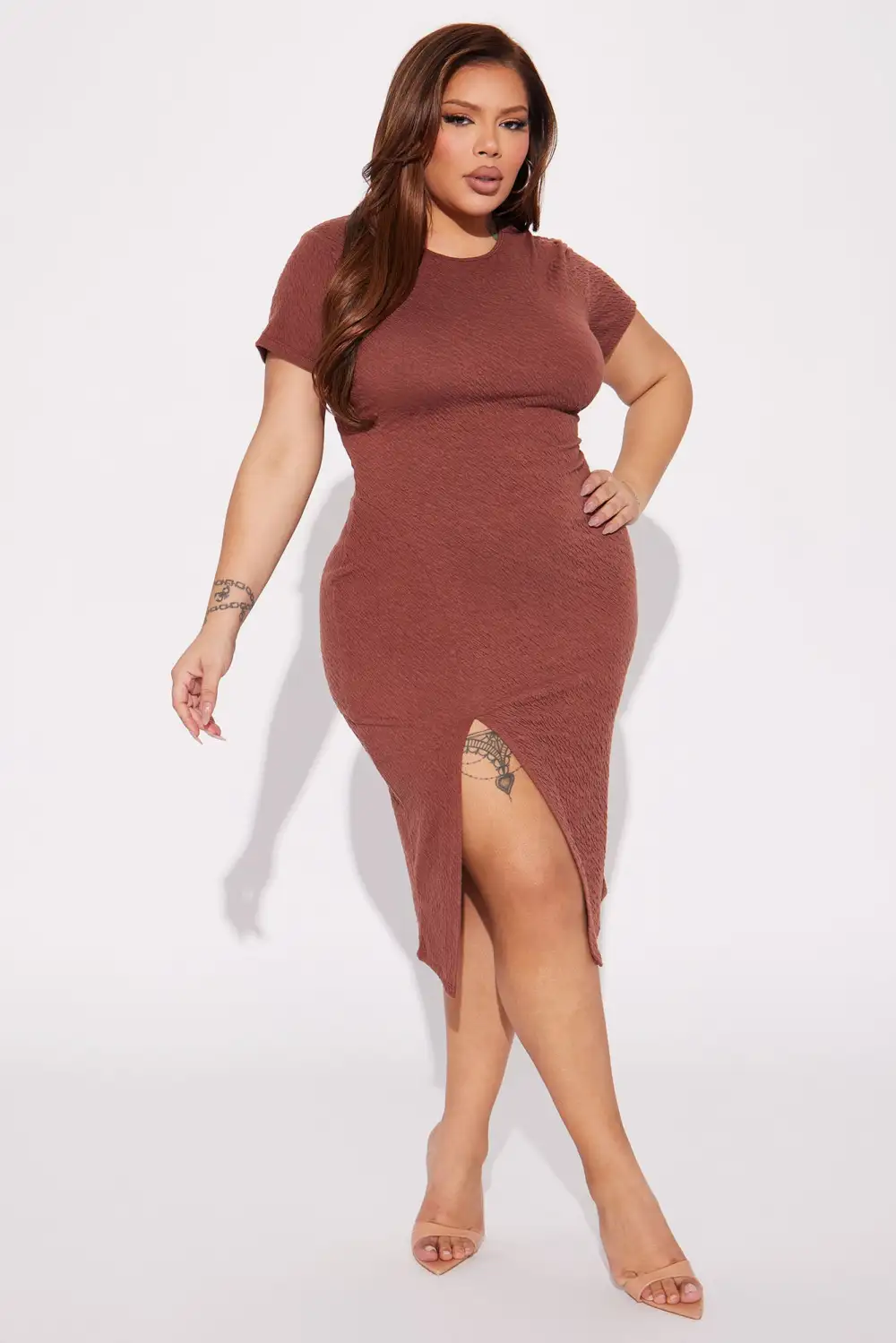 Quinn Midi Dress - Brown