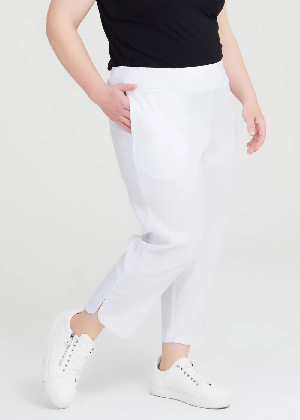 Petite Linen Stretch Amira Pant