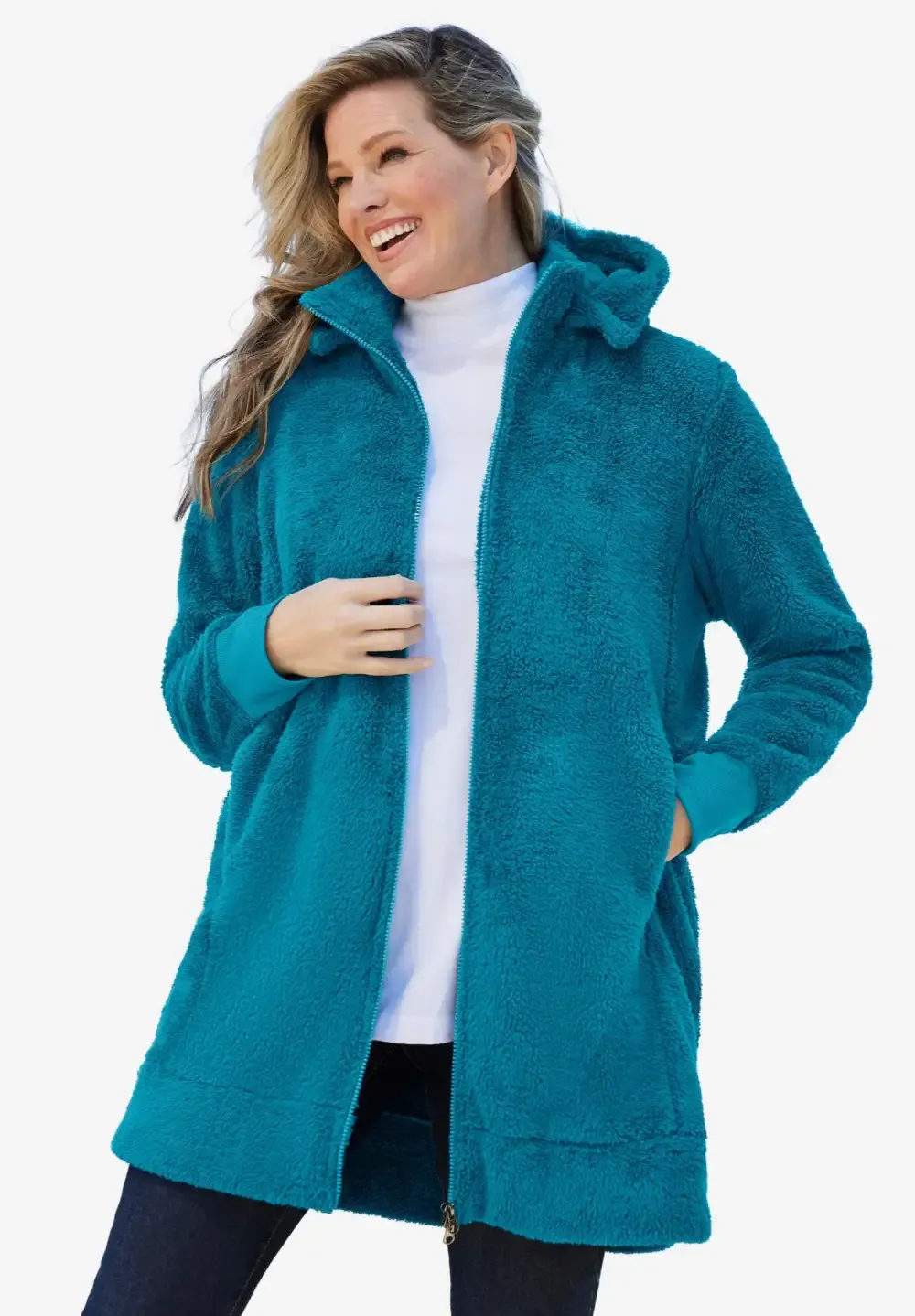 Fluffy Fleece Hoodie Jacket