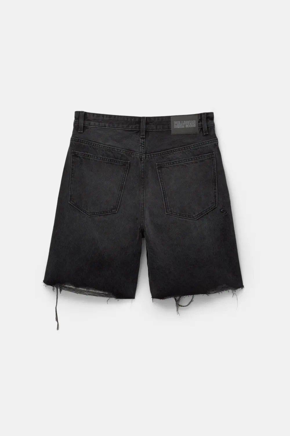 Ripped denim Bermuda shorts
