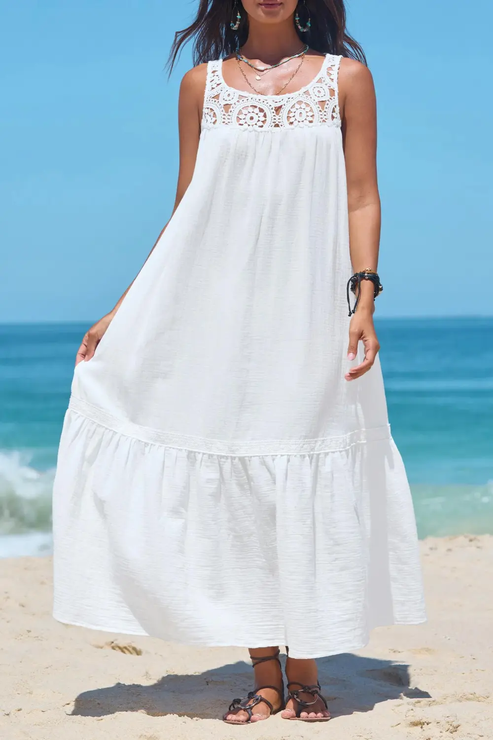 Pure Sands White Cover-Up Maxi Dress
