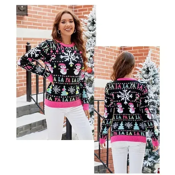 Christmas Snowman Ugly Christmas Sweater / Sweatshirt Sweatshirt Pullover Anime Funny Top For Women's Adults' 3D Print 100% Polyester Party Casual Daily