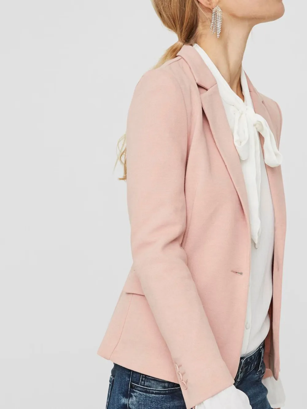 Plain Colored Casual Style Blazer