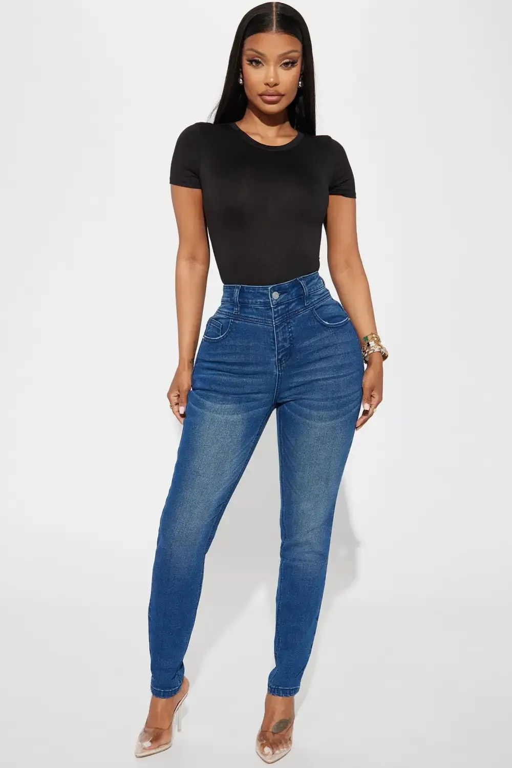 Kaya Stretch Curvy Skinny Jean - Dark Wash