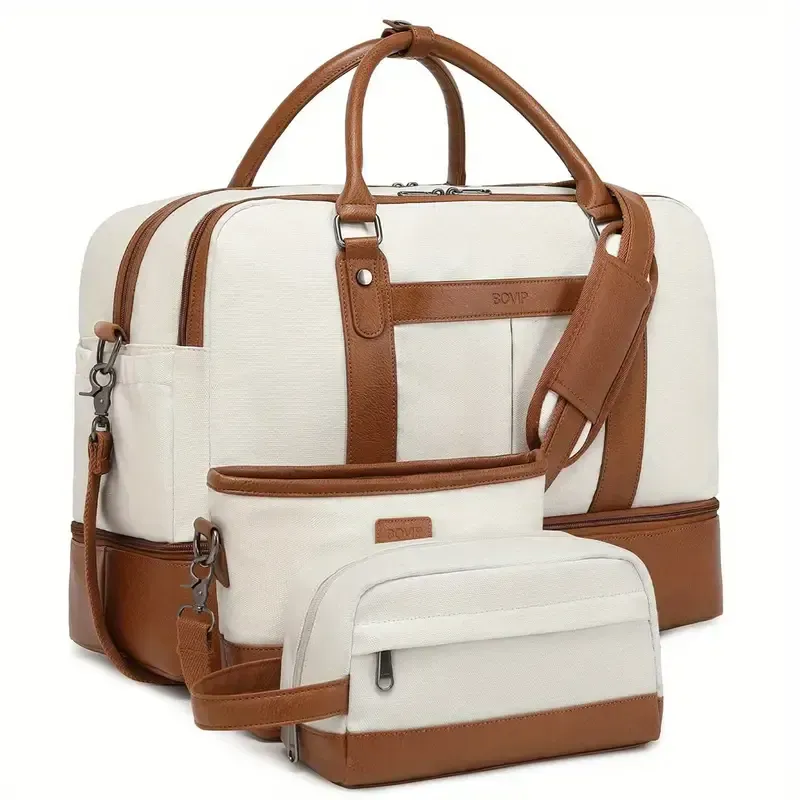 Large Capacity Travel Bag Set - Ultra-Lightweight, Smooth-Glide Zipper, Portable, Adjustable Detachable Strap - Unisex, Daily Commute, Weekend Getaway, Business Trip, Overnight Bag, Versatile Handbag