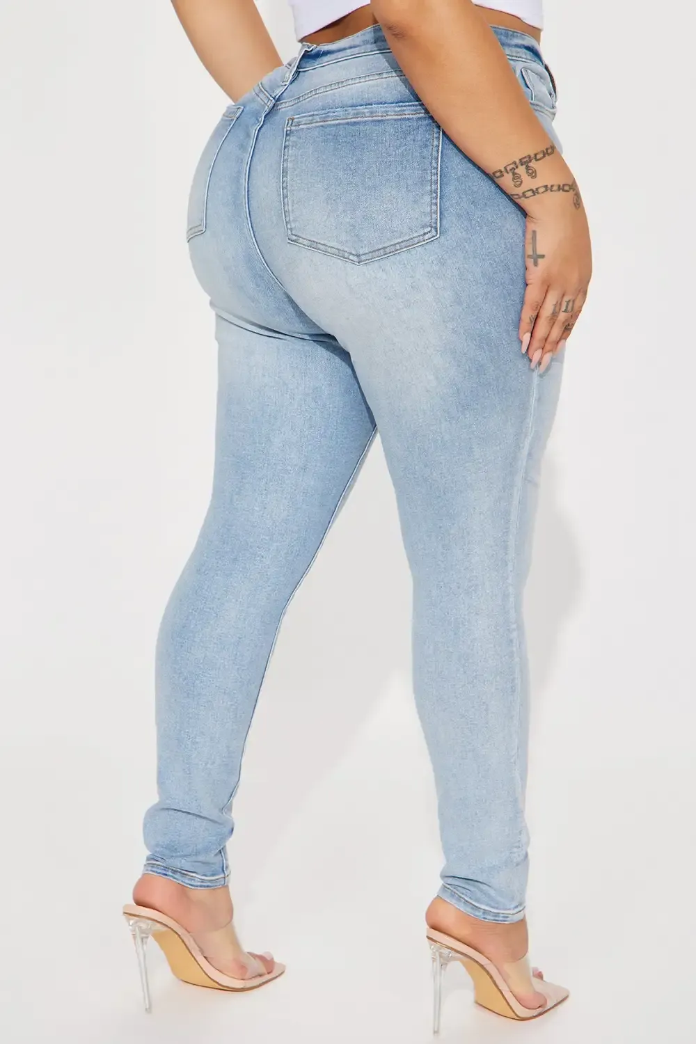 Seven Heavens Stretch Skinny Jeans - Light Wash