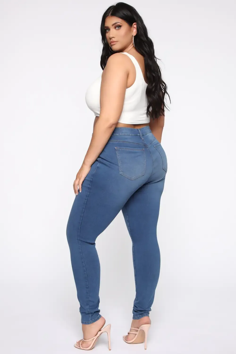 Flex Game Strong Mid Rise Skinny Jeans - Medium Blue Wash