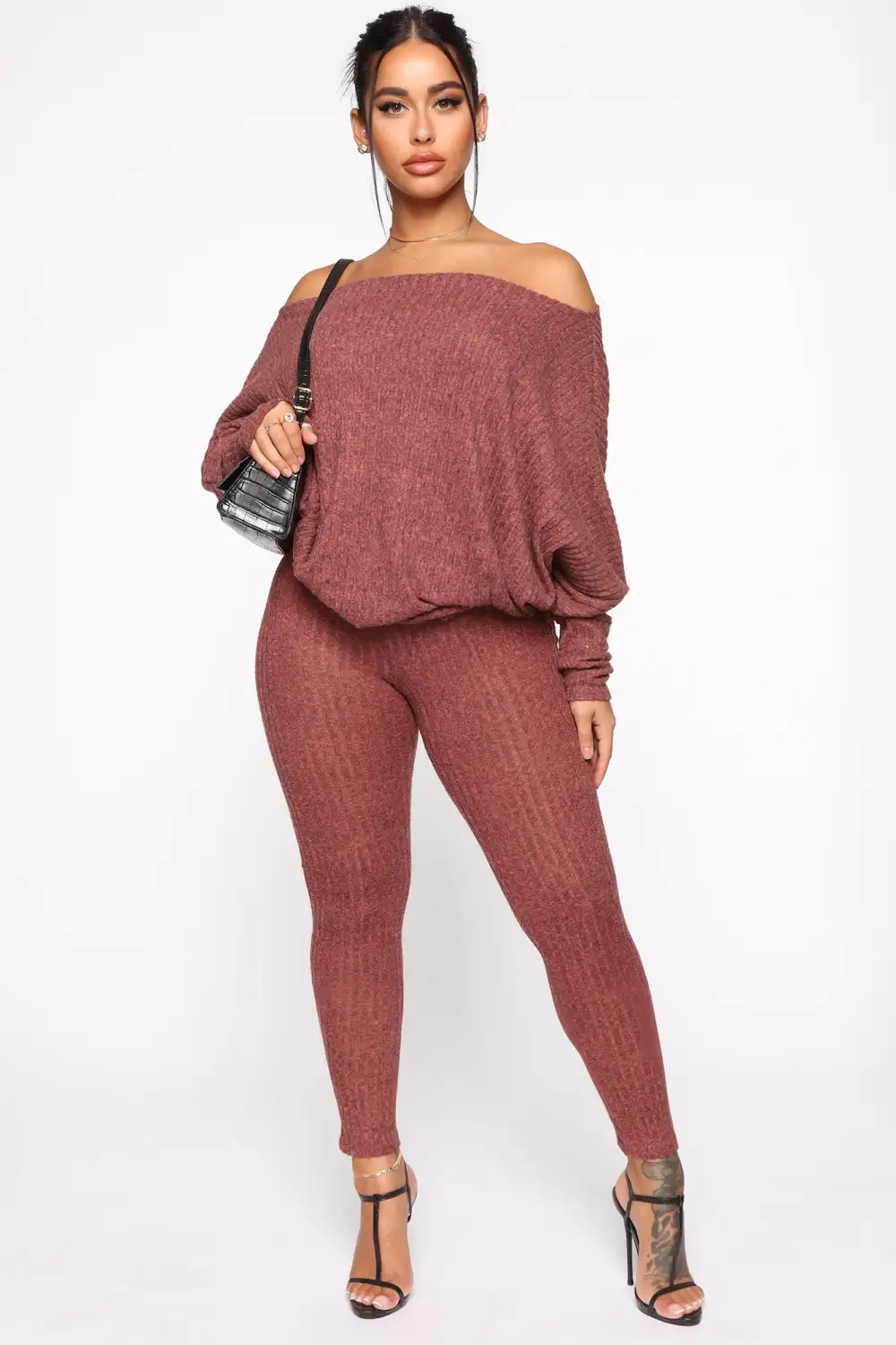 Feeling The Chill Sweater Set - Mauve