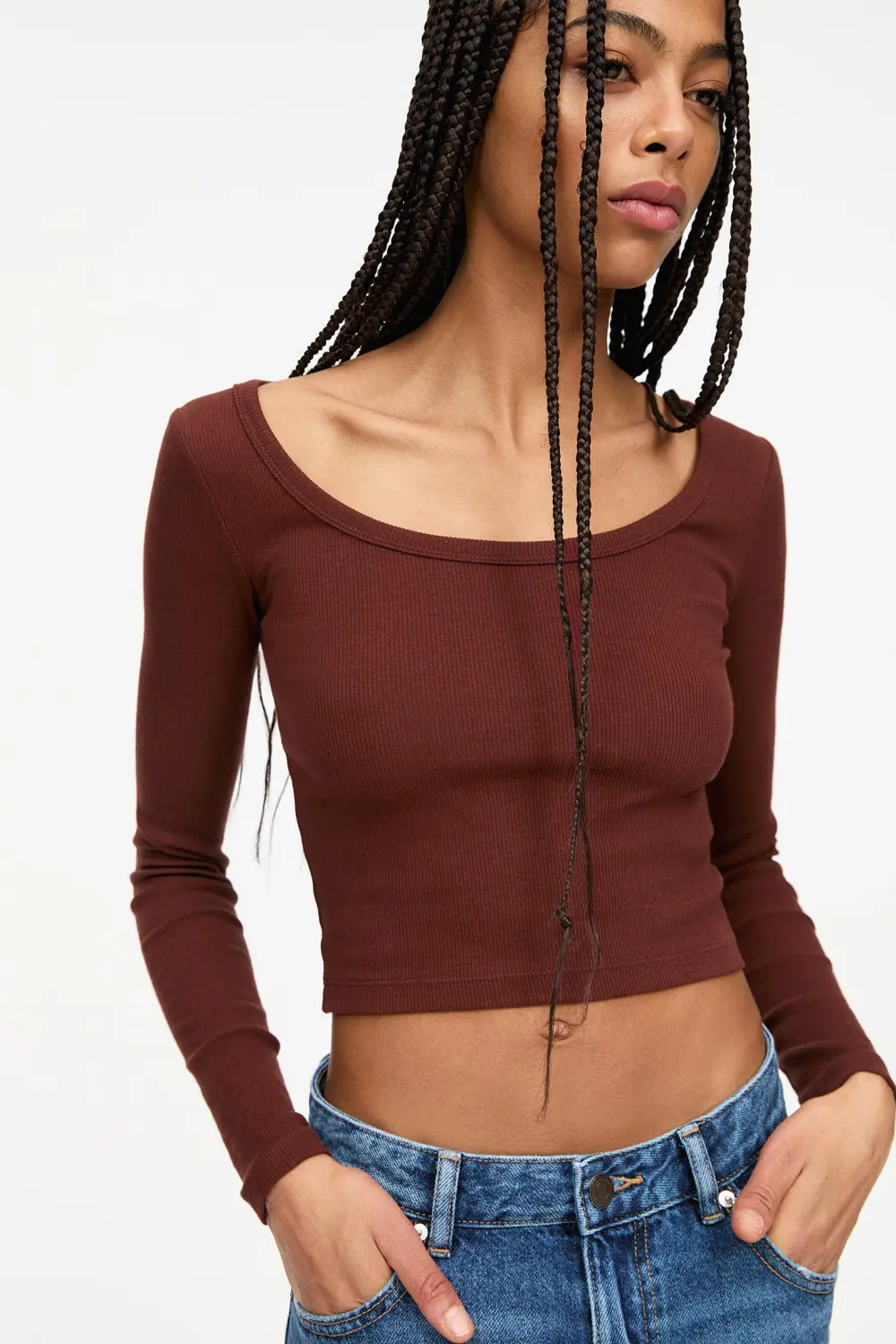 Camiseta manga larga canalé