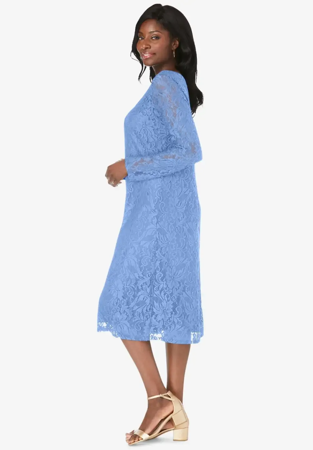 Stretch Lace Shift Dress