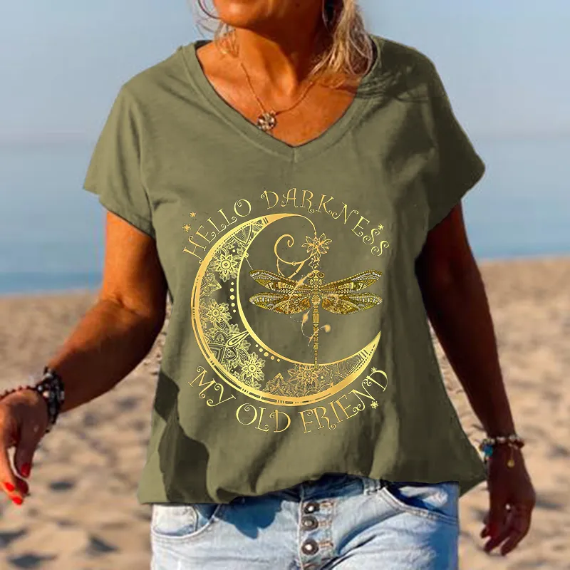Hello darkness My old friend  Ladies Graphic Tees