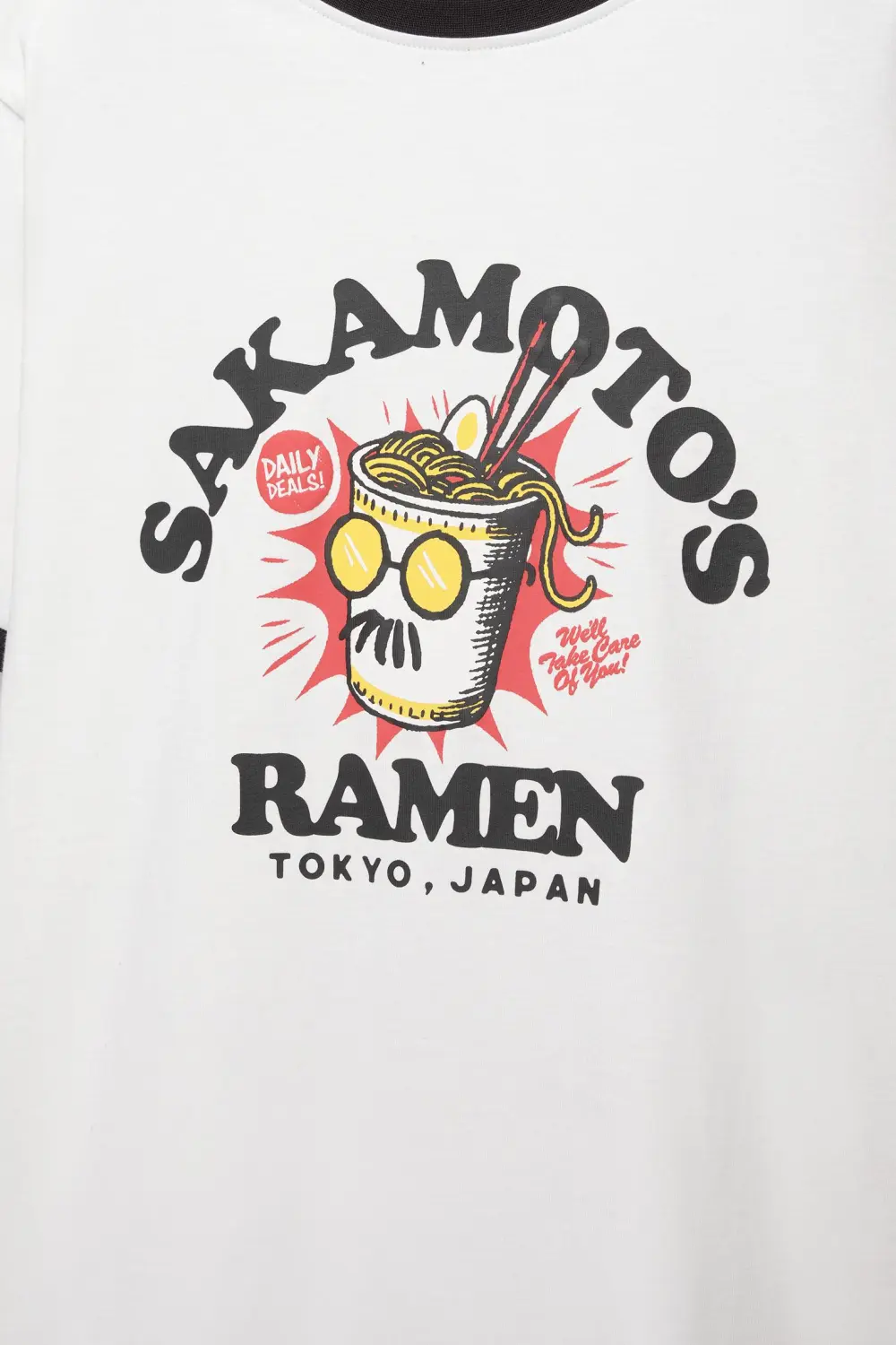 Sakamoto Ramen white graphic T-shirt