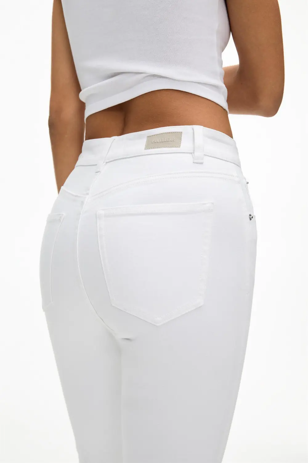 Jeans skinny tiro alto