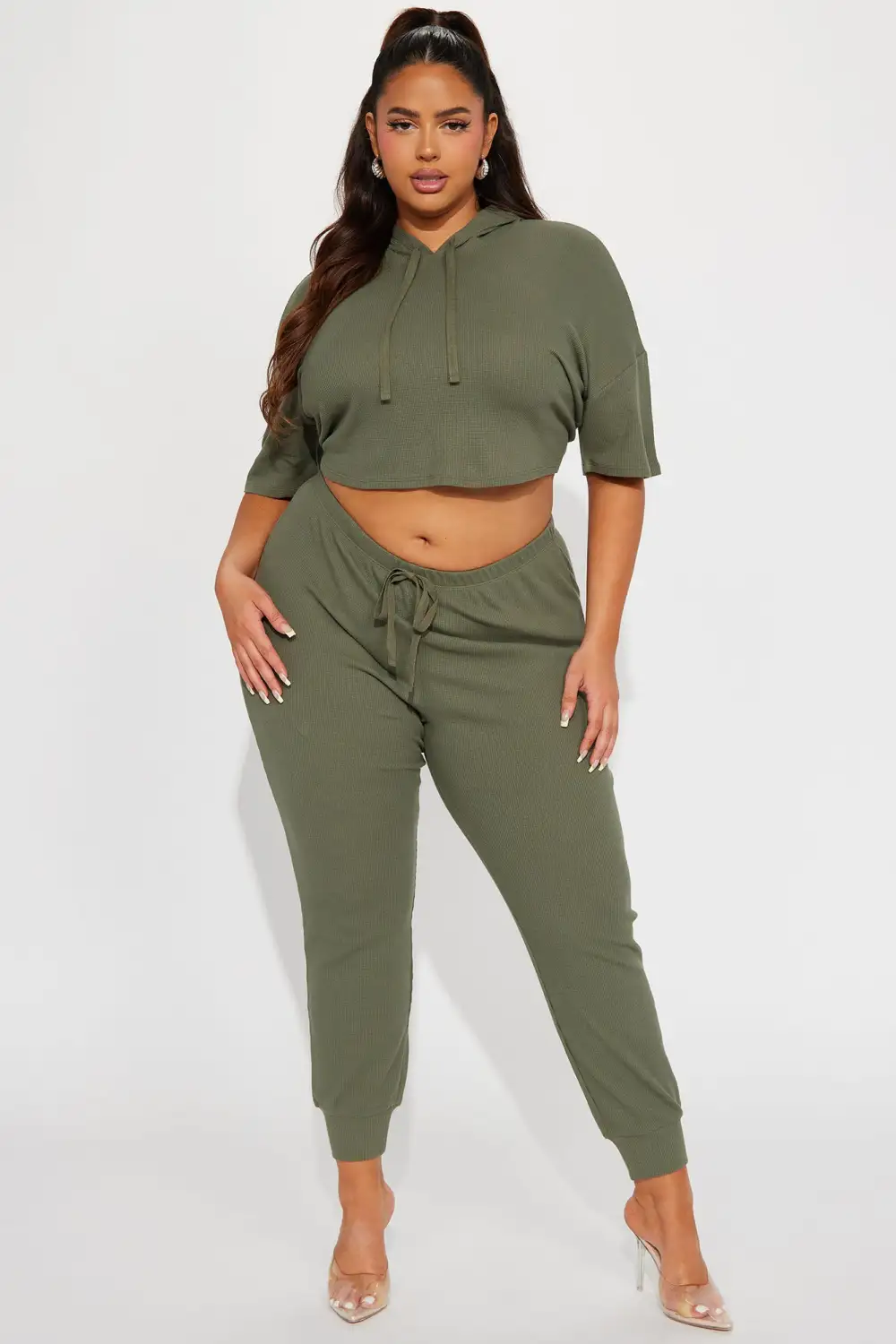 Living With You Jogger Set - Olive