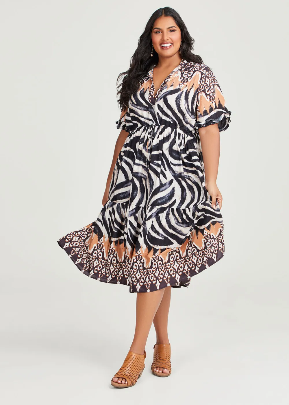 Wild Ways Natural Tier Dress