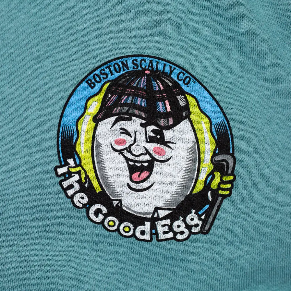 Boston Scally The Good Egg Hoodie - Light Blue