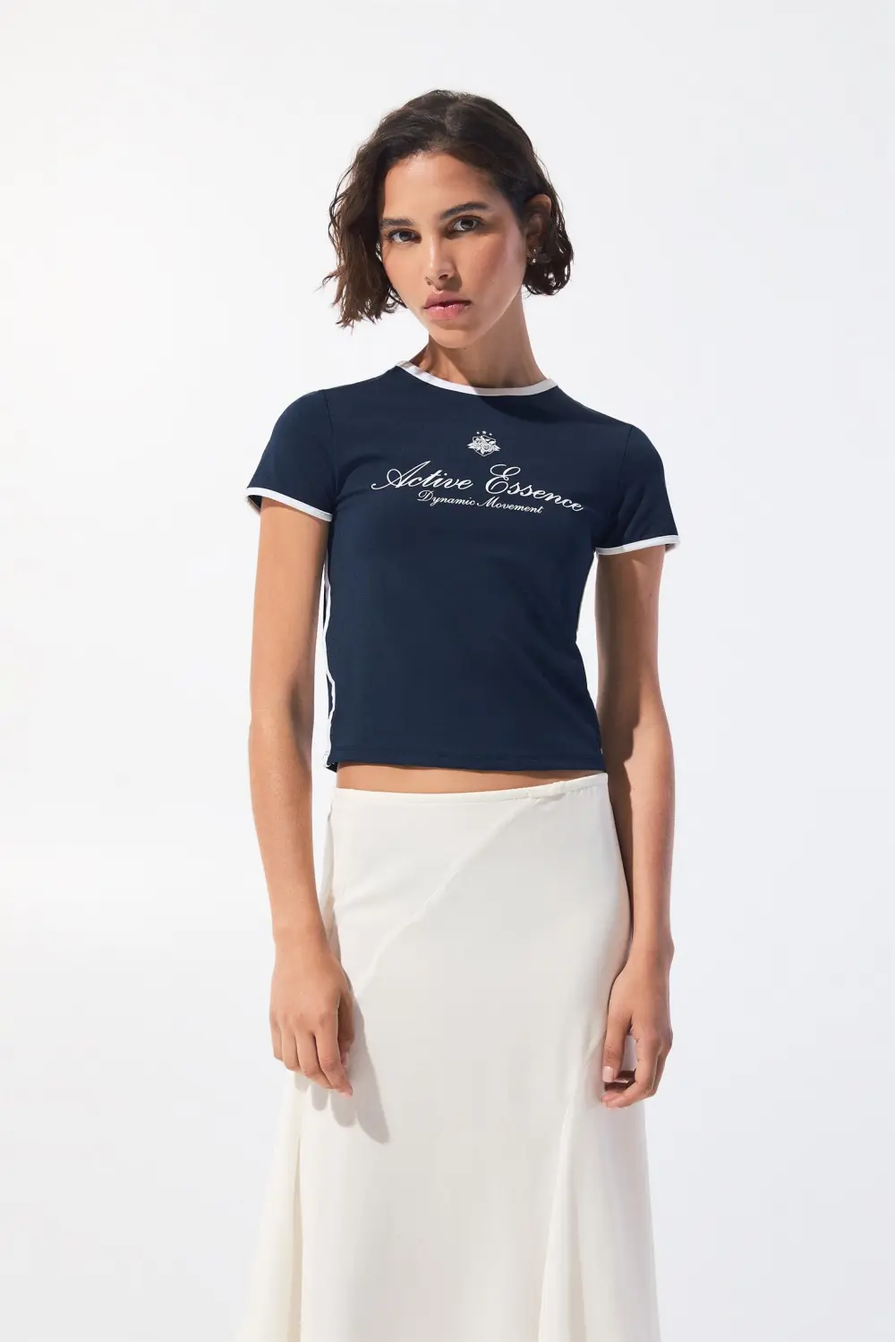 Camiseta cropped poliamida