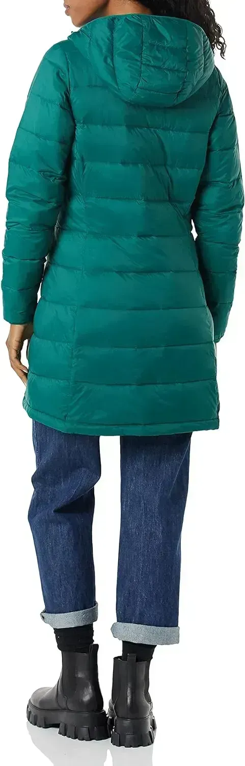 Women's Lightweight Water-Resistant Hooded Puffer Coat (Available in Plus Size)