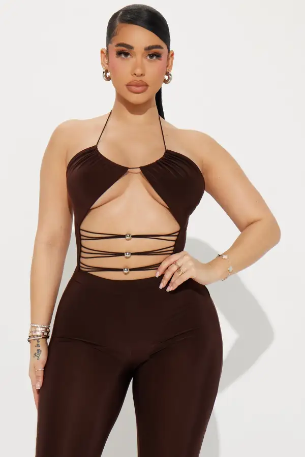 Sassy Mood Pant Set - Brown