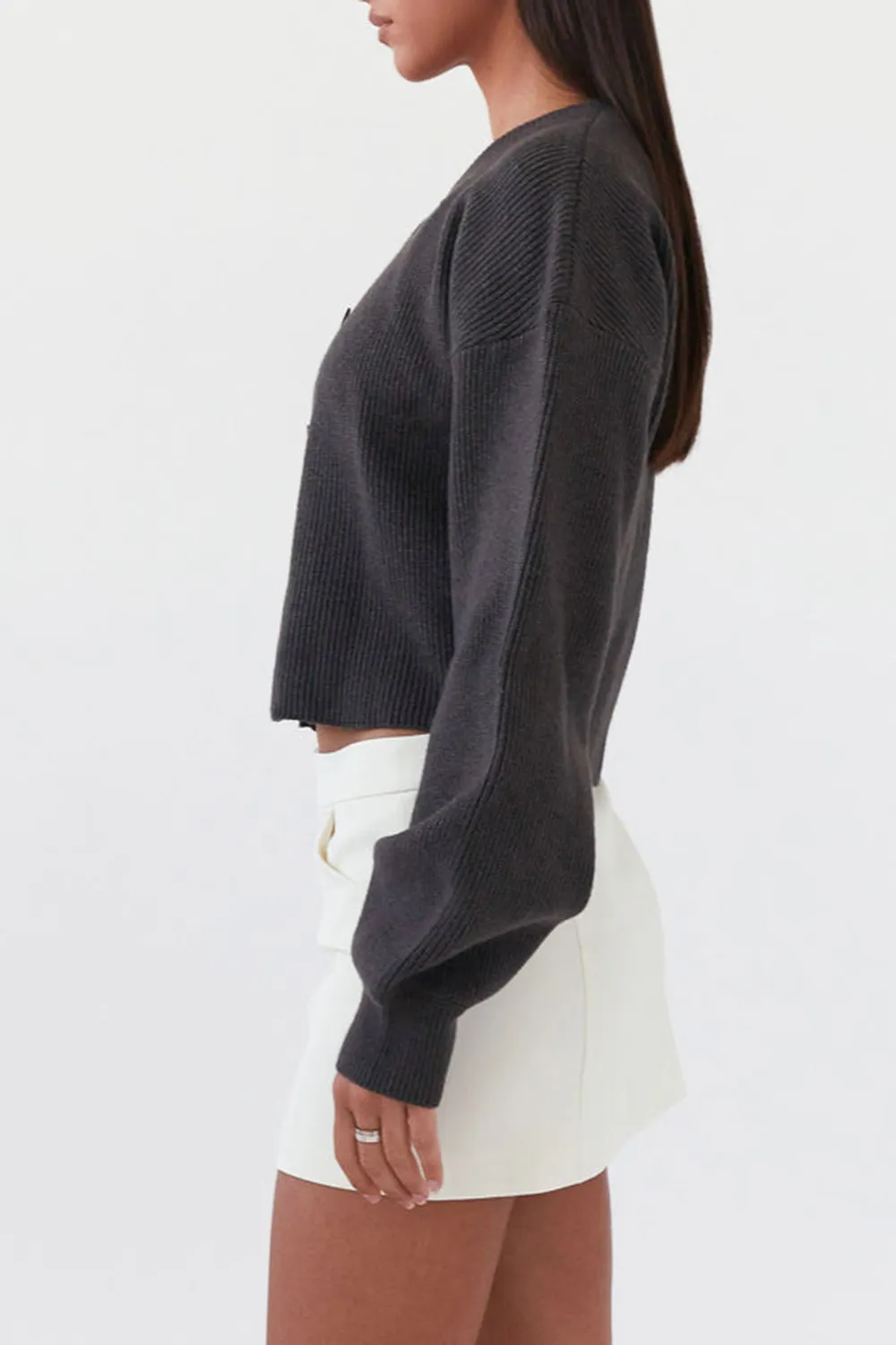 Daphne Knit Cardigan - Charcoal