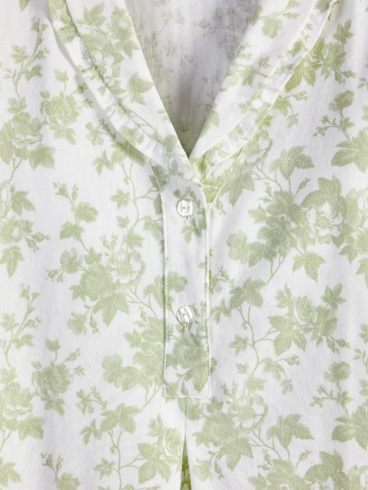 Ella Simone Countryside Toile Portuguese Flannel Nightgown