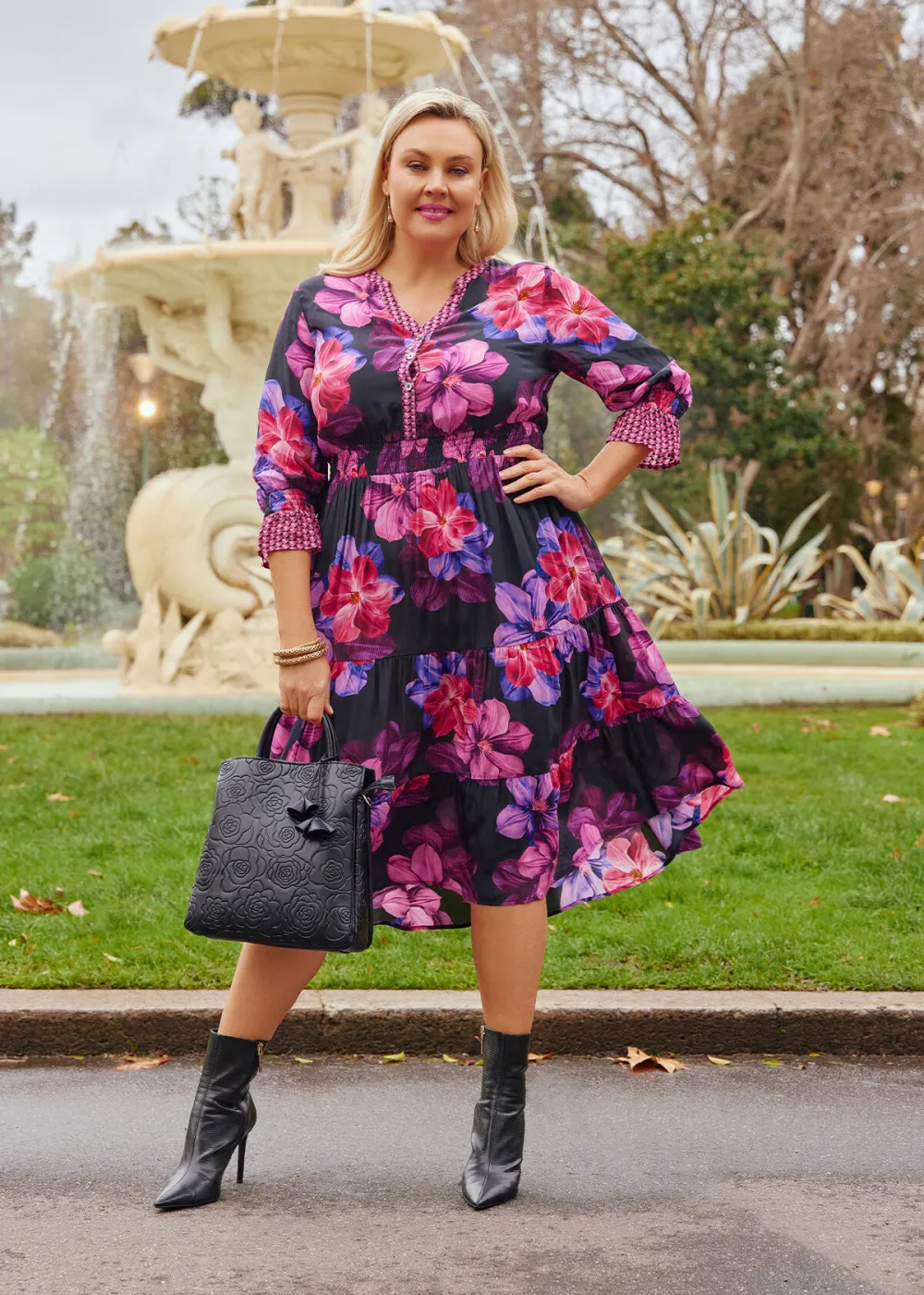 Natural Magenta Haze Dress