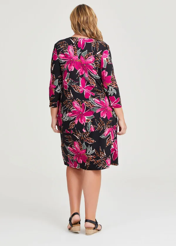 V-neck Natural Dress