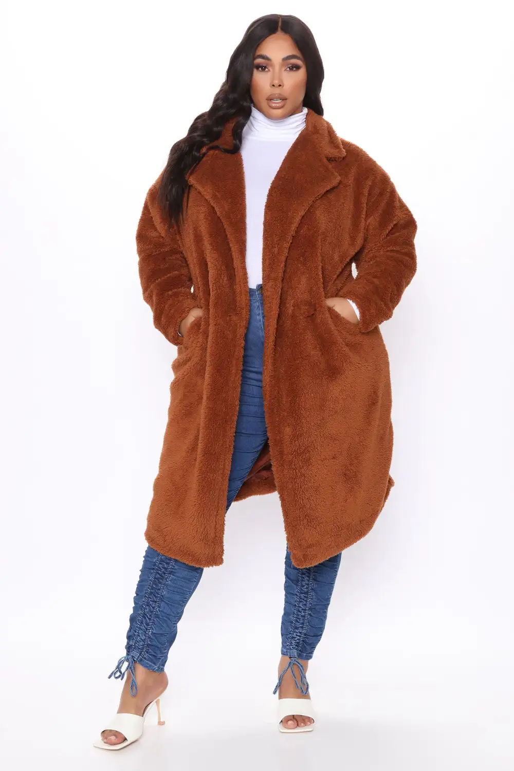 Cover Girl Teddy Coat - Brown