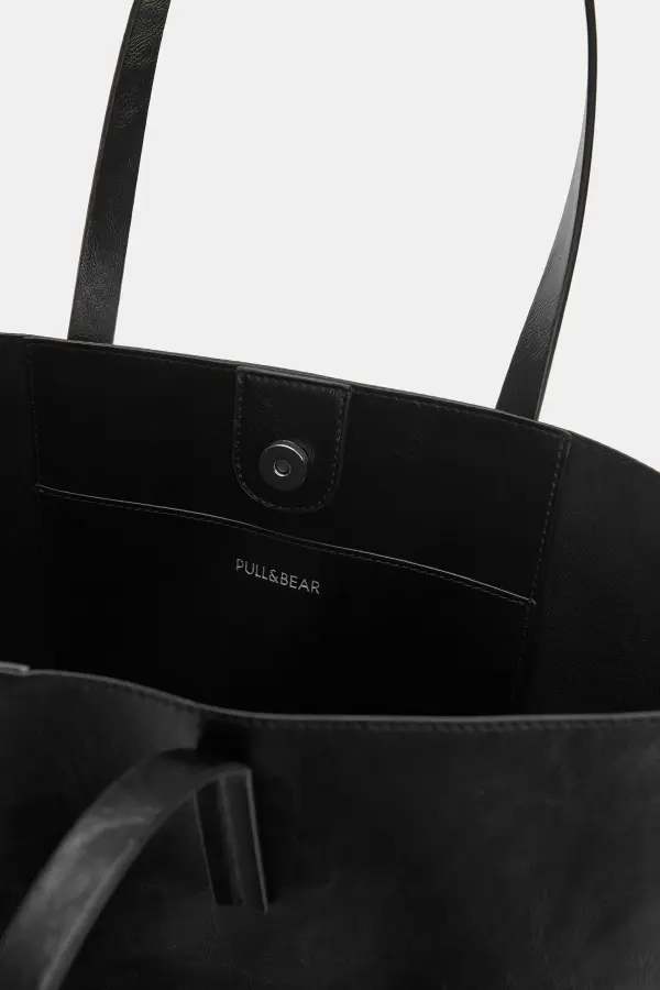 Bolso shopper efecto piel