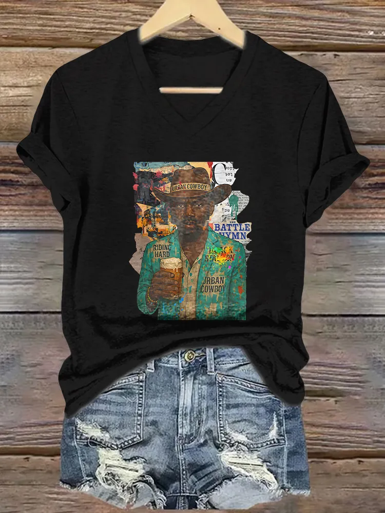Women'S Battle Hymn V-Neck Short-Sleeved T-Shirt