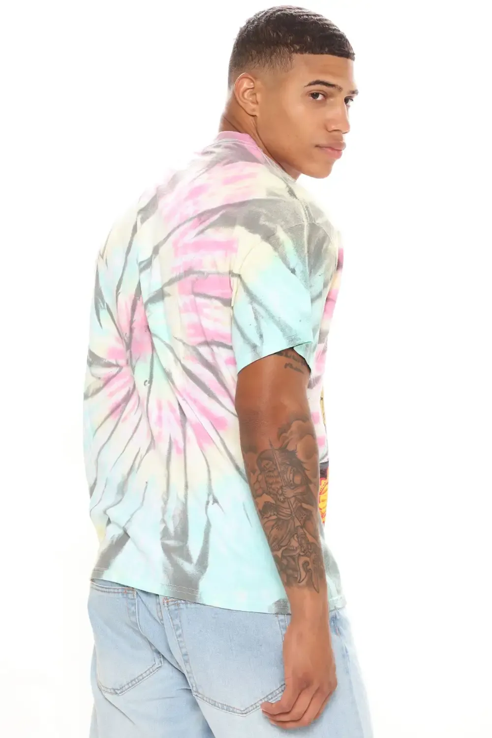 Outkast Comic Tie Dye Short Sleeve Tee - Multi Color