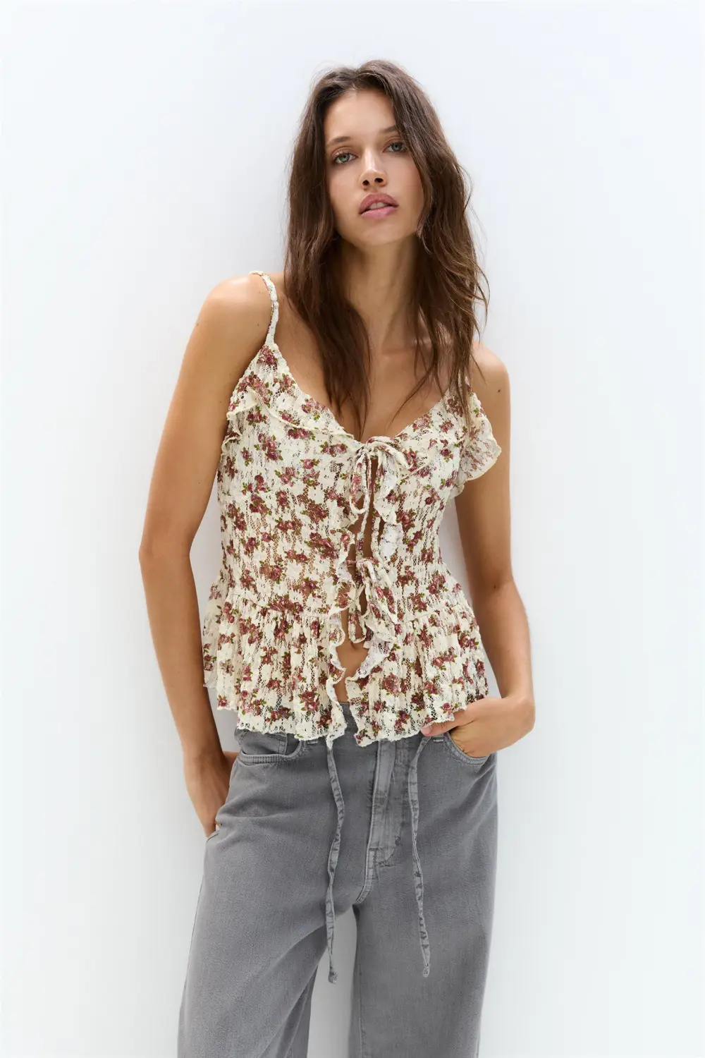 Floral lace top