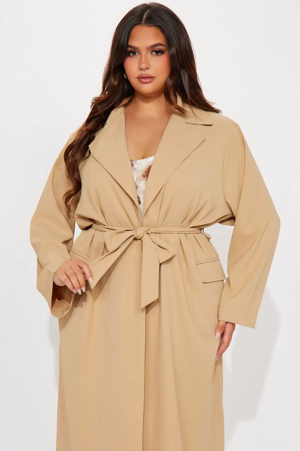 Mia Light Weight Trench Coat - Khaki
