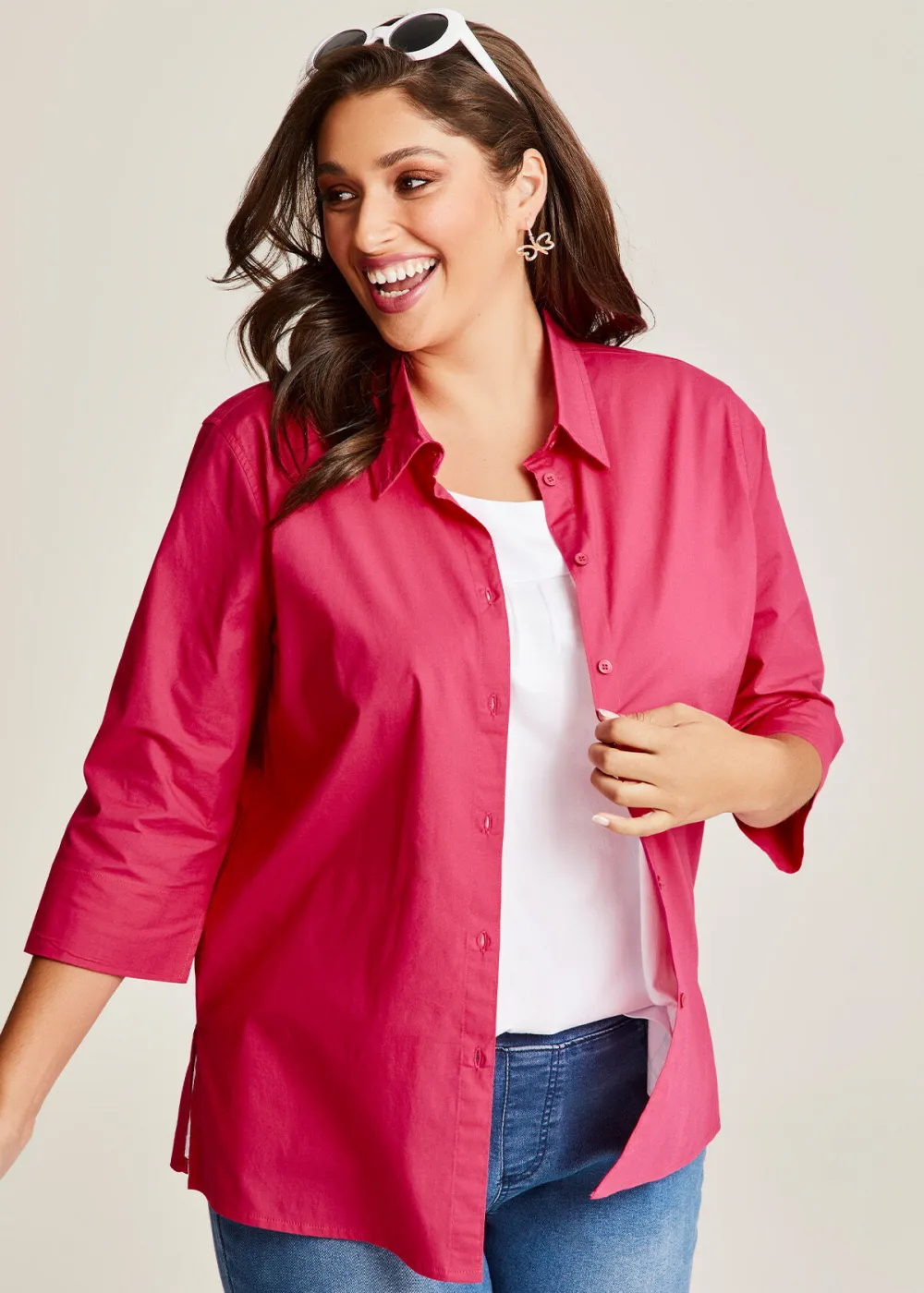 Stretch Cotton Poplin Shirt