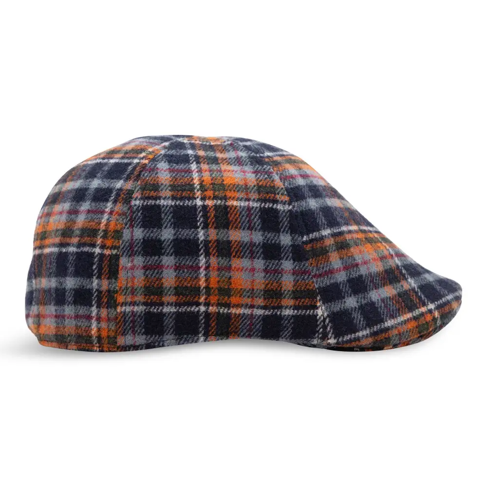 The Underdog Boston Scally Cap - Triumph Orange Plaid