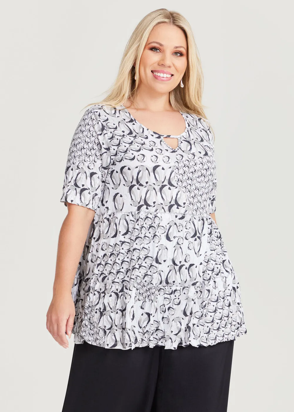 Tier Bamboo Foil Crush Top