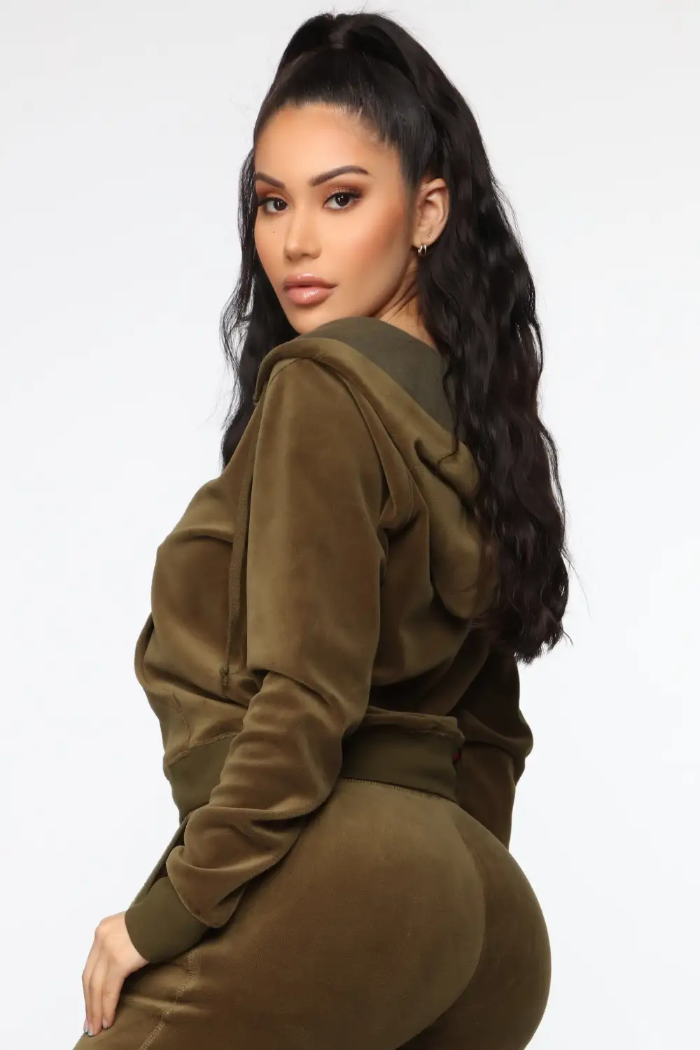 The Original Trendsetter Velour Set - Olive