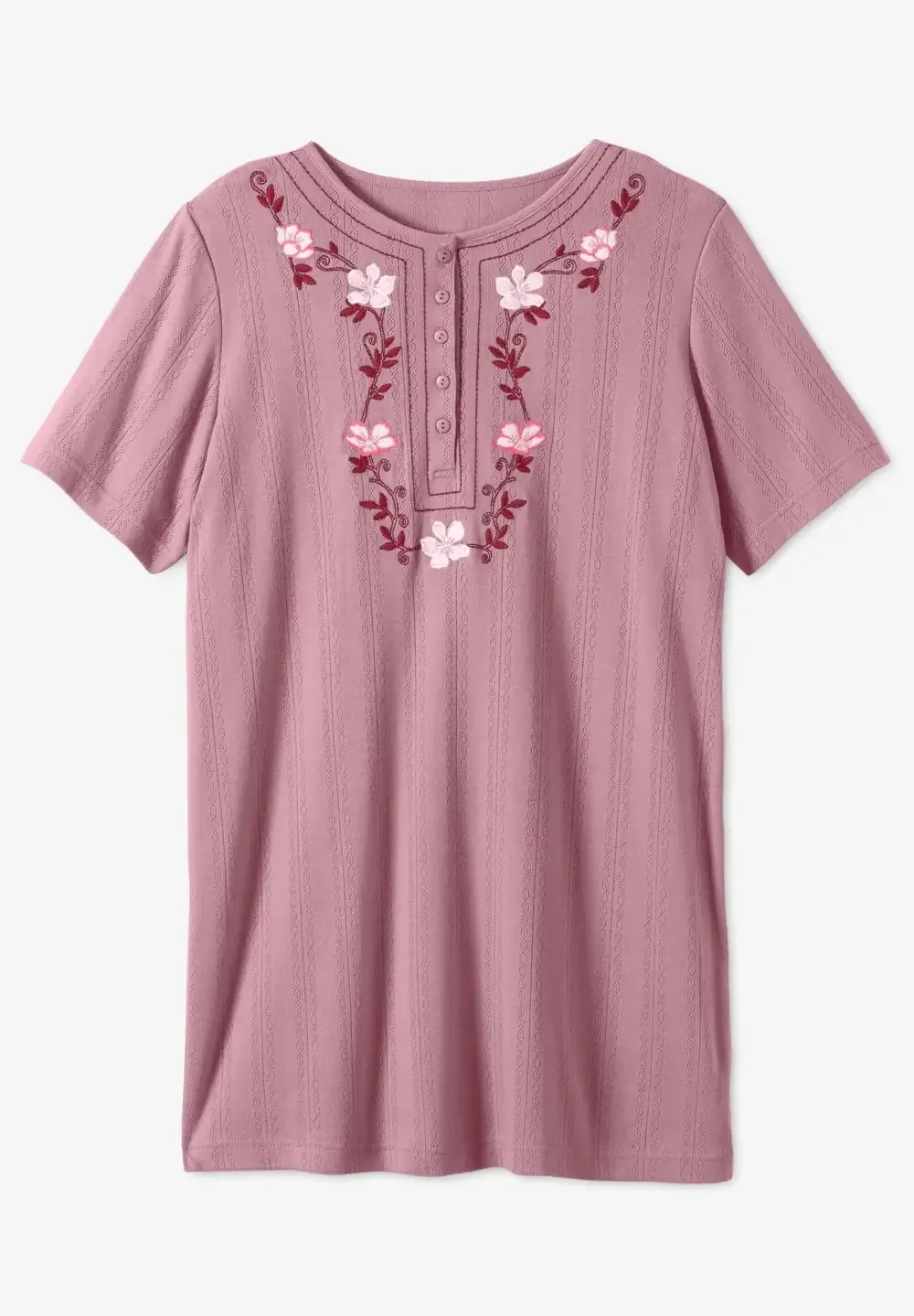 7-Day Embroidered Pointelle Tunic
