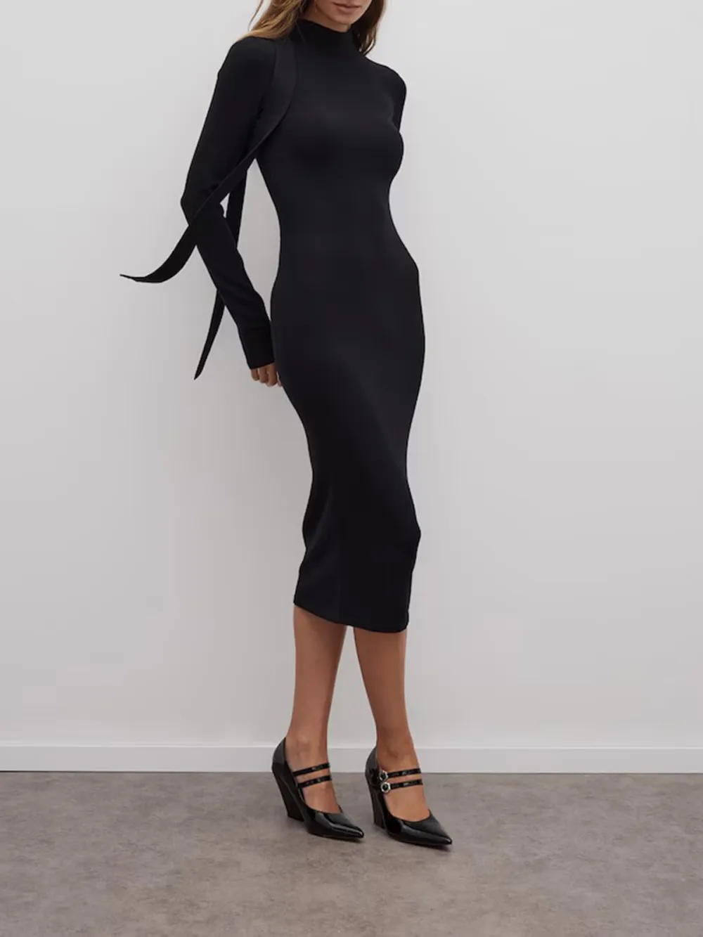 Black Skinny Casual Style Dress
