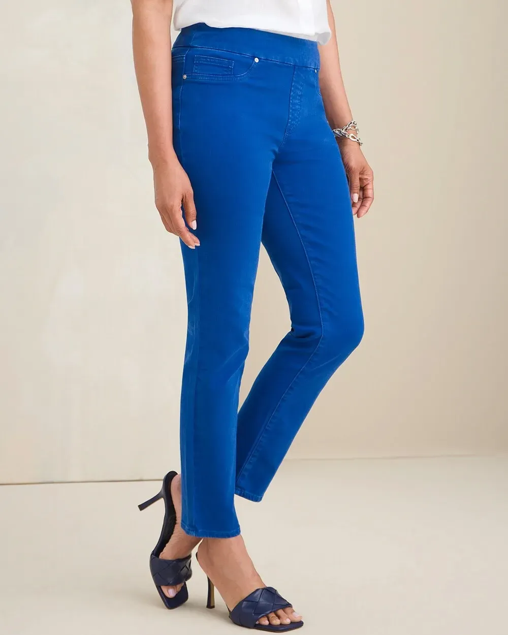 Denim Pull-On Ankle Jeggings