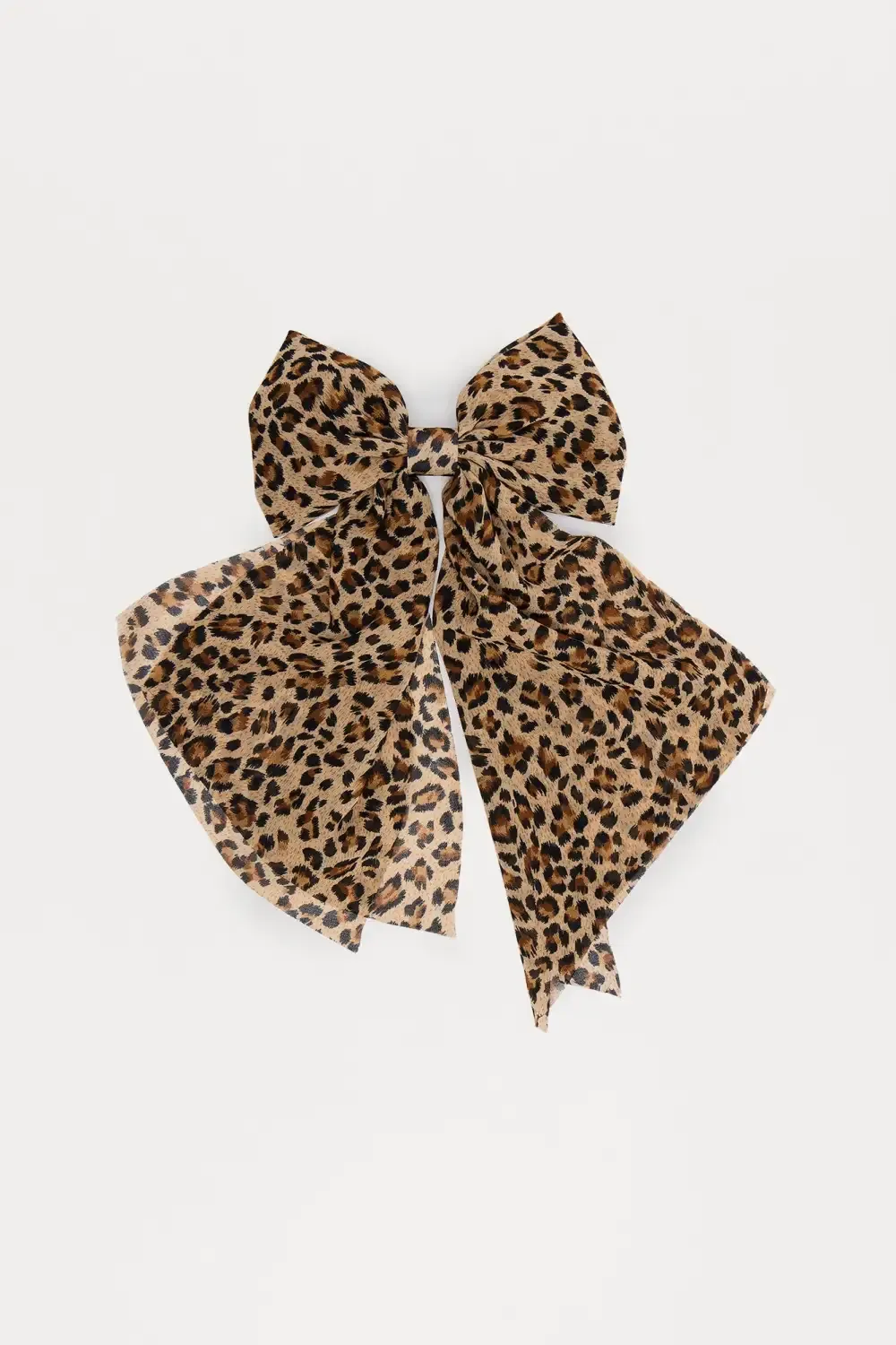 Leopard Lady Bow Hair Clip - Leopard