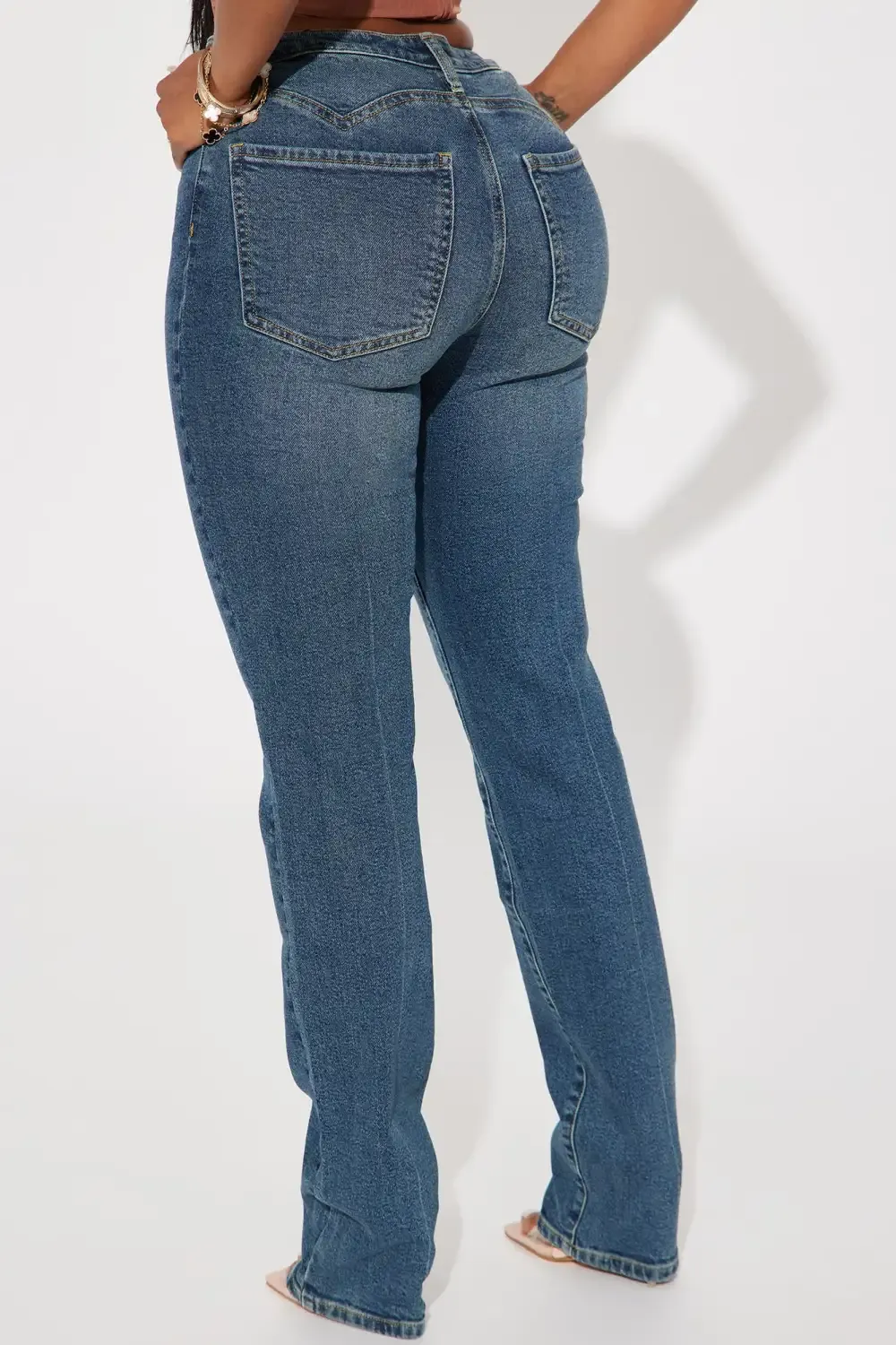 Second Chance Slim Straight Low Stretch Jeans - Medium Wash