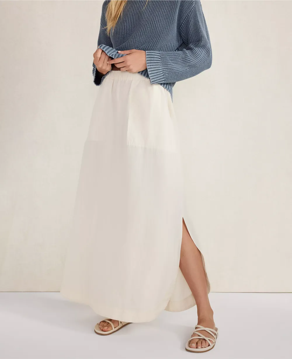 Haven Well Within Linen Blend Maxi Shirttail Skirt