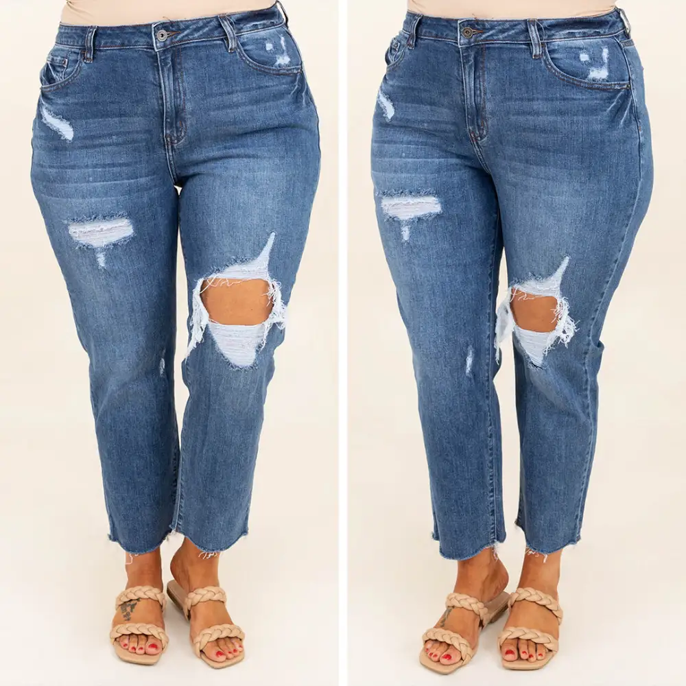 Too Busy Slaying Mom Jeans, Dark Wash