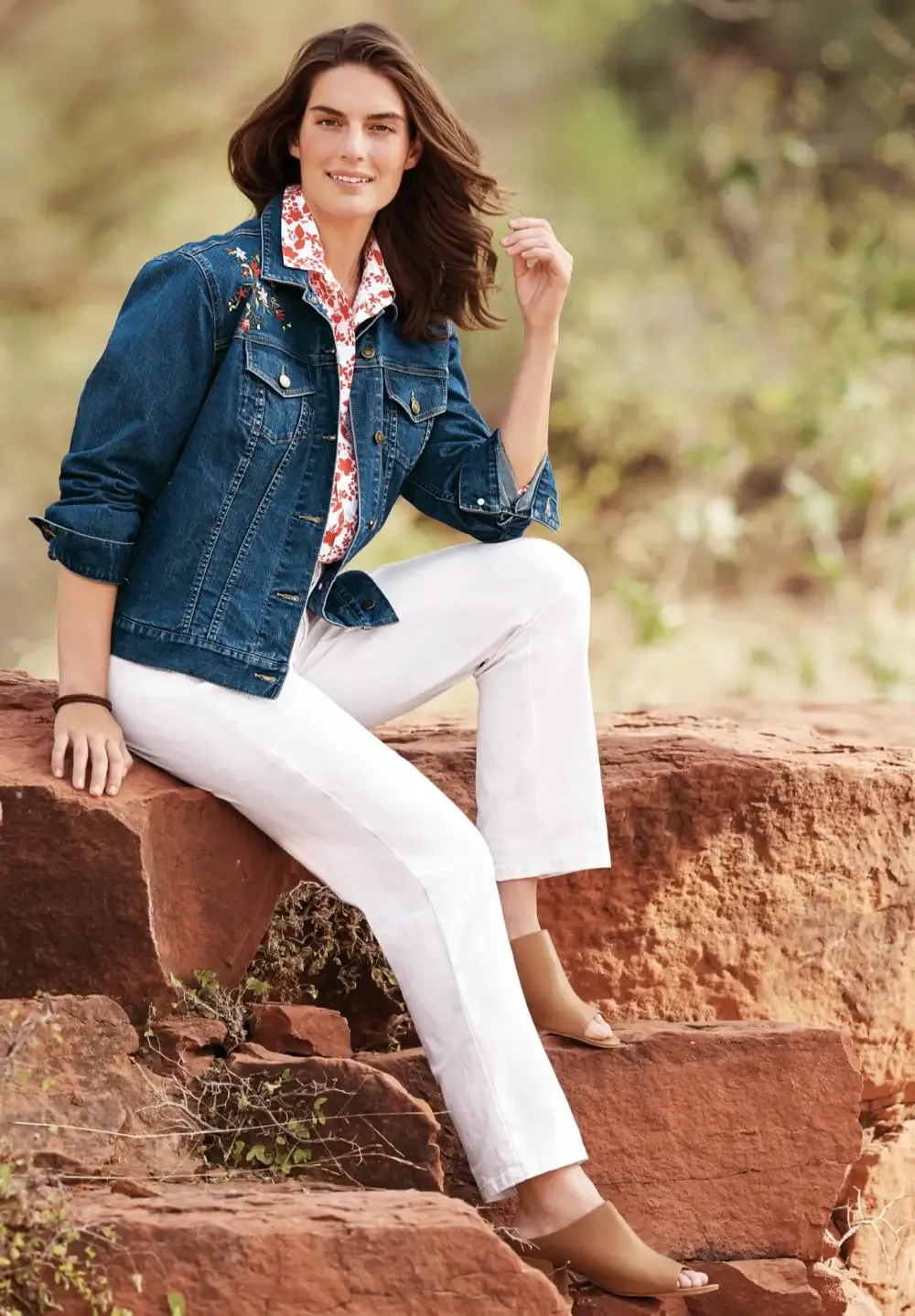 Straight-Leg Stretch Denim Jean