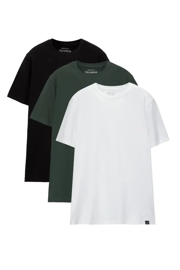 Pack of 3 basic regular fit T-shirts